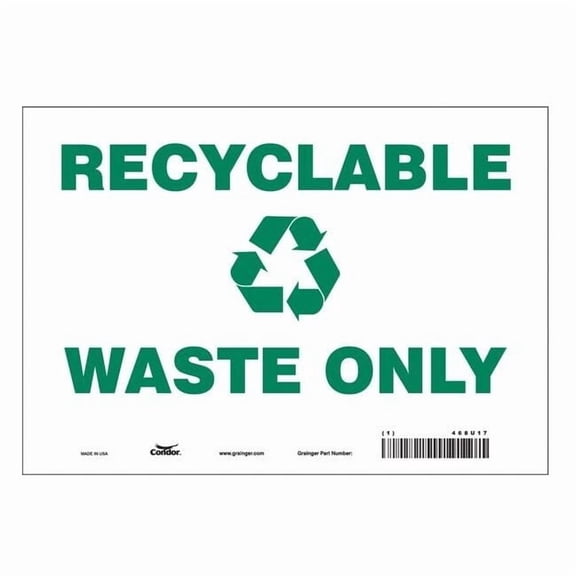 Condor Safety Sign,7 in x 10 in,Vinyl 468U17