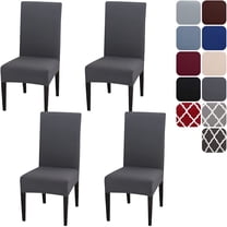LAMIRO Dining Room Chair Covers Slipcovers Set of 4,Spandex Super Fit Stretch Removable Washable Kitchen Parsons Chair Covers Protector