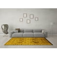 thumbnail image 3 of Ahgly Company Indoor Round Oriental Yellow Traditional Area Rugs, 7' Round, 3 of 4