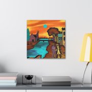 Frontier Town Scene - Canvas