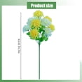 thumbnail image 3 of Clearance Artificial flowers under $1,Artificial Chrysanthemums Memorial Flowers 12 Head Yellow Bouquet Cemetery Decoration Outdoor Arrangement, 3 of 7