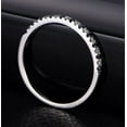 thumbnail image 4 of Half Eternity Women's Wedding Band Ring0.20Ct Round Simulated Sapphire 14K White Gold Plated, 4 of 4