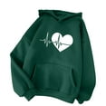 thumbnail image 4 of Aboser Plus Size Hoodies for Women Pullover Graphic Long Sleeve Workout Tops Casual Drawstring Hooded Blouses Oversized Sweatshirts, 4 of 4