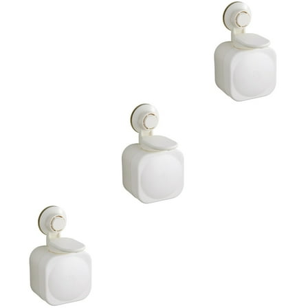 3 Pieces Wall-mounted Shower Dispenser Shampoo Bottle White