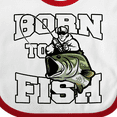 thumbnail image 4 of Inktastic Born to Fish Boys or Girls Baby Bib, 4 of 4
