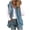 Blue, variant on Women's plush vest, oversized zipper, lamb fleece hooded jacket, sleeveless coat