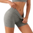 thumbnail image 3 of Gyexs Womens Seamless Workout Shorts Scrunch Lifting High Waist V Back Gym Biker Shorts Green, Size S, 3 of 9
