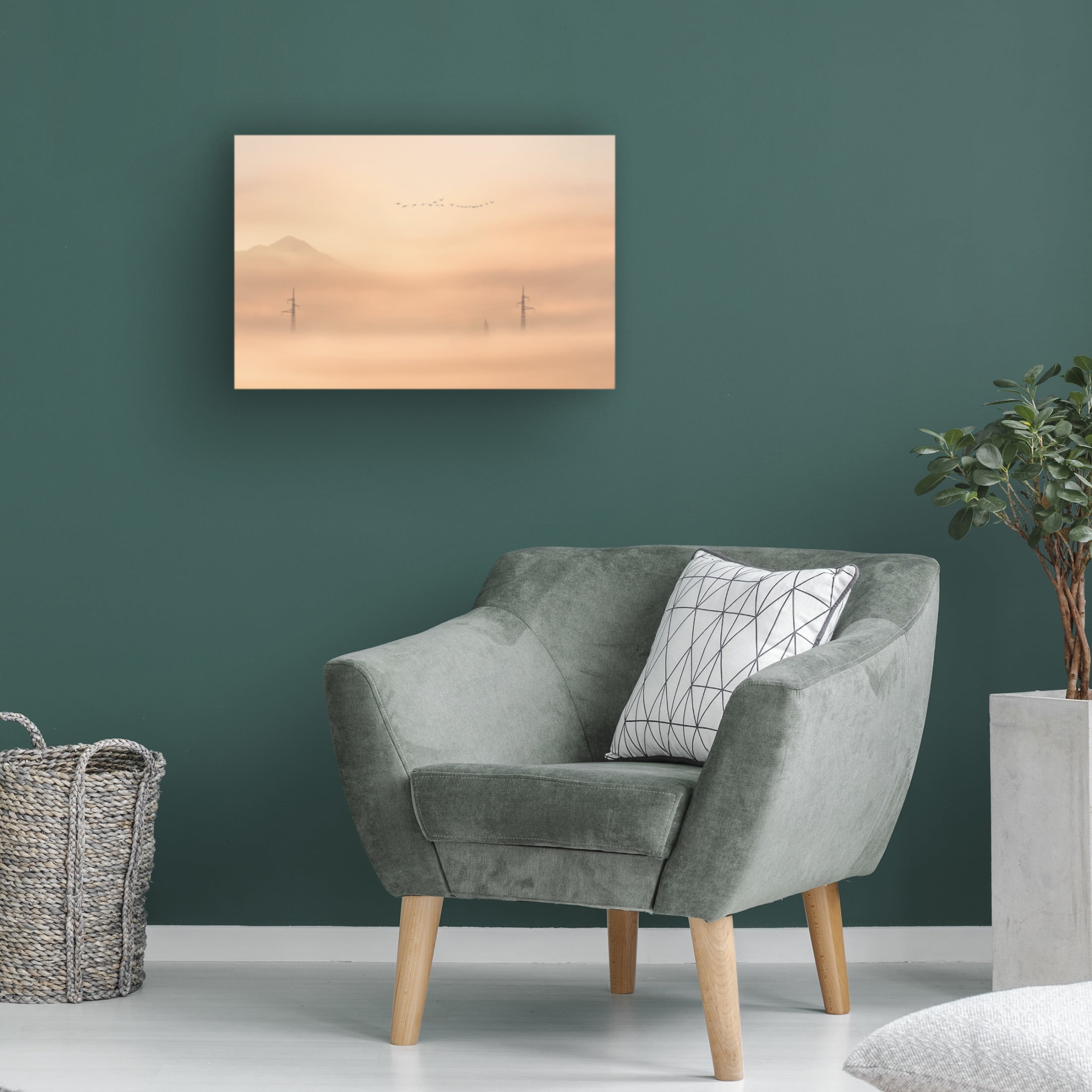 Canvas Wall Art - Todor Tanev 'Blurred Pylon' Wall Art for Living Room, Bedroom, or Office Décor by Trademark Fine Art - 19 x 12 Inches