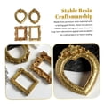thumbnail image 4 of Virenlux Gold Vintage Resin Miniature Picture Frame Small Mini Photo Frames Tiny Antique Oval Rectangle Wall Hanging For Jewelry Diy Display Party Hotel Decor Photograpgy Mobile Phone Crafts, 4 of 9