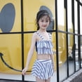 thumbnail image 2 of Mercatoo Girls Swimsuit 2Pcs Set Flounced Camisoles Tankini Swimwear and Short Skirt Outfit Kids Girls Beach Bathing Suits, 2 of 5