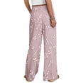 thumbnail image 4 of kaondbfi Dress Pants Women Petite High Waisted Wide Leg Summer Beach Vacation Women's Pants Casual Trousers, 4 of 8