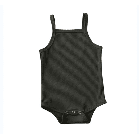 

Mioliknya Newborn Infant Baby Girls Boys Solid Sleeveless Romper Bodysuit One Piece Jumpsuit Outfits Clothes