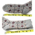 Women Lamb Wool Crew Socks, Thermal Warm Winter Hiking Boot Socks, 12