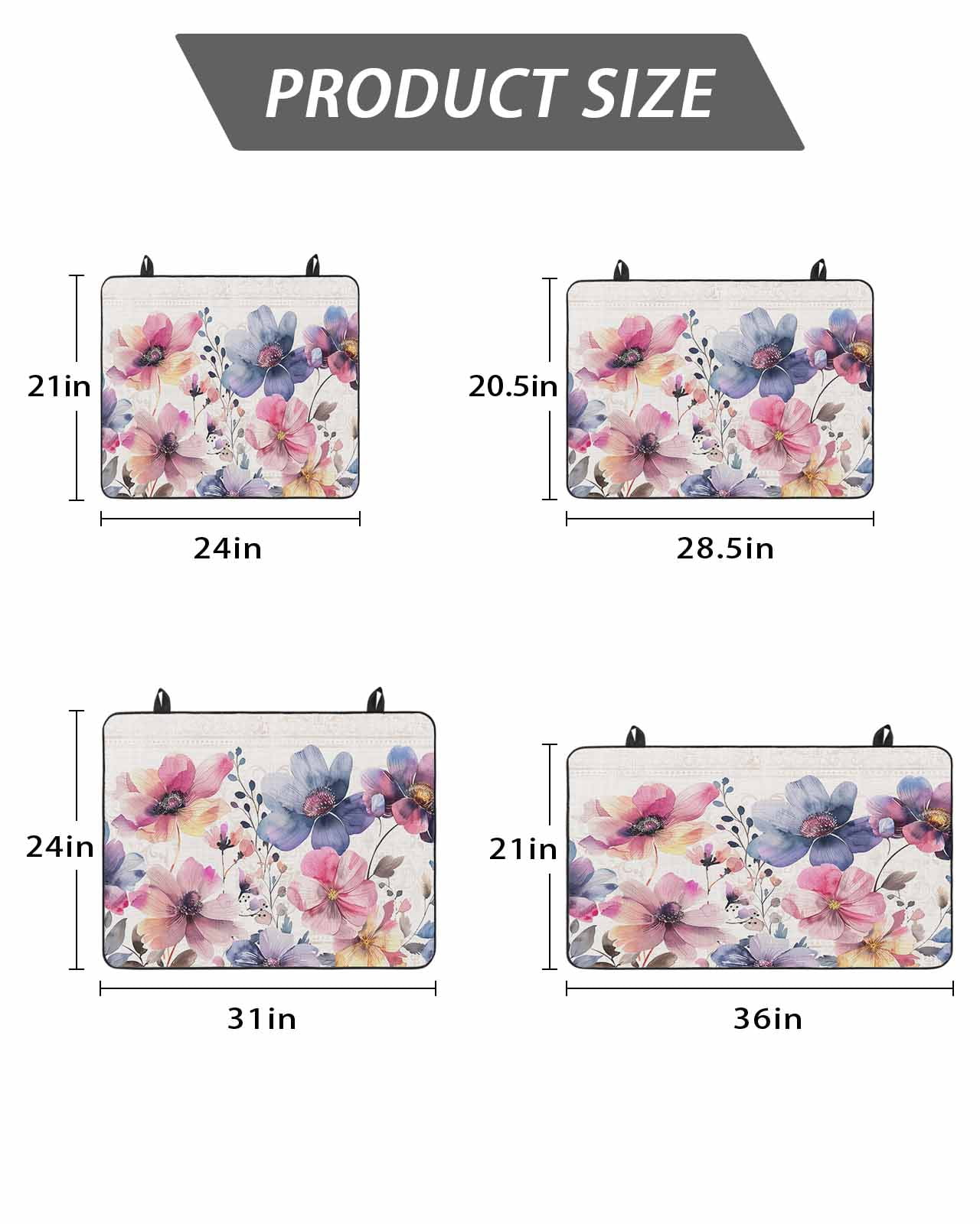 Stove Top Covers for Electric Stove, Pink Blue Spring Floral Glass Stovetop Cover Protector, Vintage Summer Botanical Rustic Induction Cooktop Protector Oven Mat for Kitchen Countertop 24"x21"