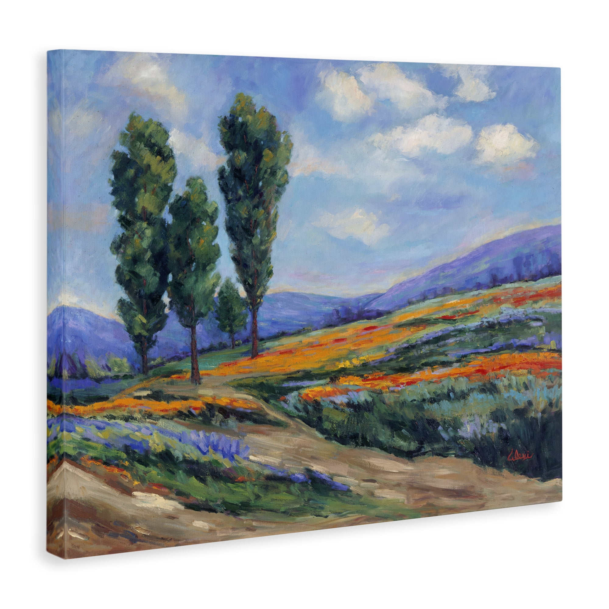 Stupell Industries Rolling Hills Traditional Landscape Landscape & Nature Painting Wrapped Canvas Art Print Wall Art, 40 x 30