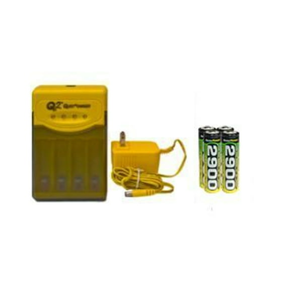 Quest Q2 Smart Charger   4 x AA NiMH AccuPower Batteries (2900 mAh)