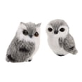 thumbnail image 2 of ColoMX 2 piezas de búho de peluche de aventura, juguete de búho de peluche, decoración de habitación para niños y niñas, regalo para niños y mujeres, color gris, 2 of 8