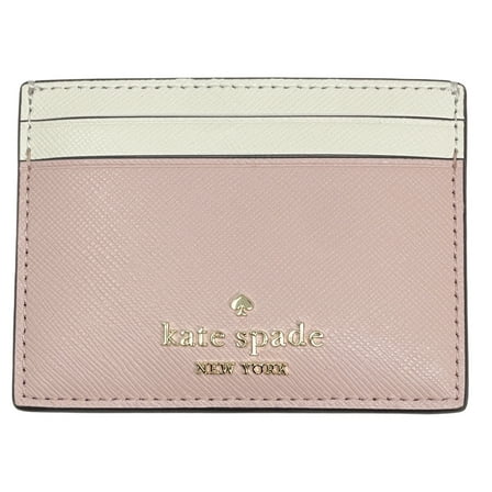 Kate Spade New York Women's Madison Saffiano Leather Small Slim Card Holder (Rose Smoke Multi)