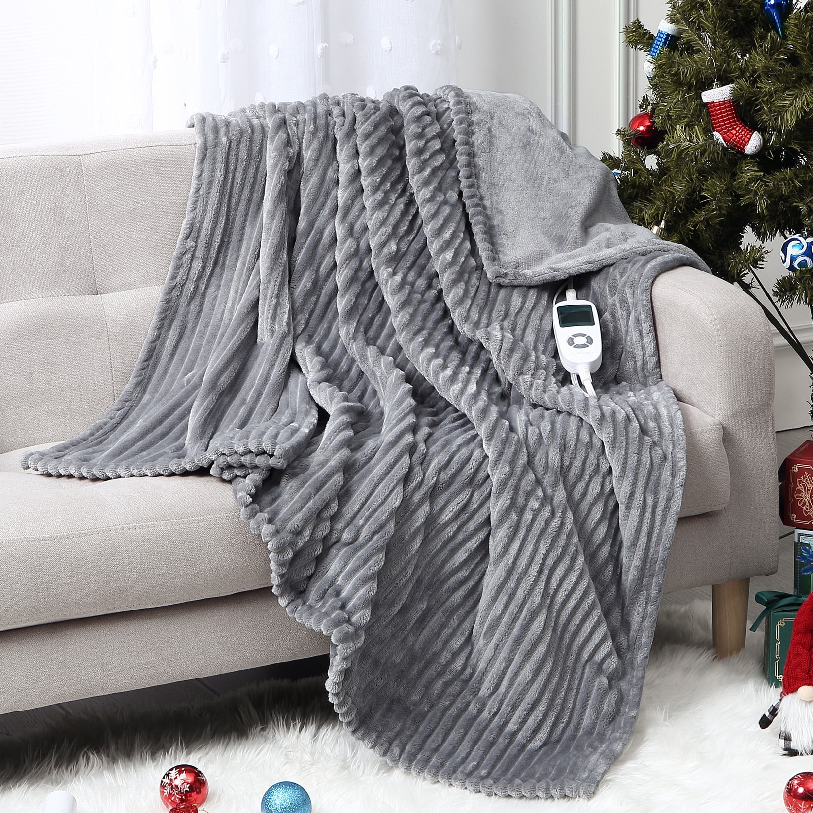 EliteZ Heated Blanket Electric Throw Fast Heating Throw Blanket 10