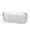 White / Polished Chrome Trim, variant on Wyndham Collection Ursula 67-inch White Freestanding Soaking Bathtub