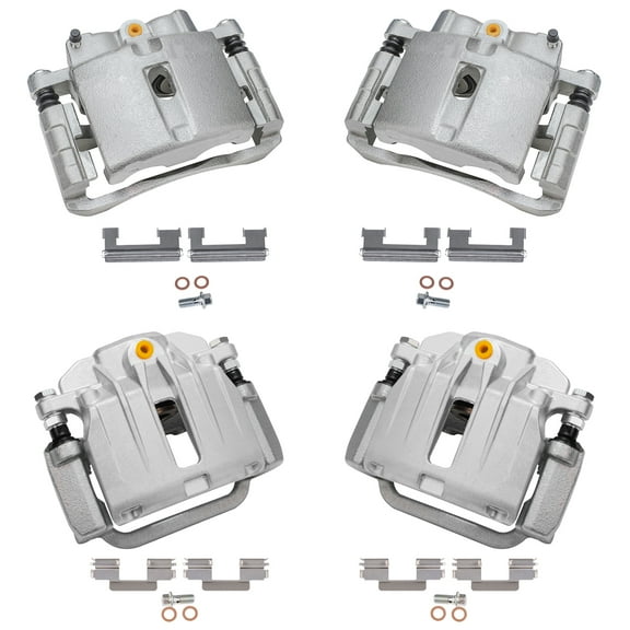 Detroit Axle - 4pc Brake Calipers for 2003-2006 Chevy Silverado GMC Sierra 1500, 4 Front and Rear Disc Brake Calipers 2003 2004 2005 2006 Replacement