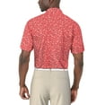 thumbnail image 3 of Ben Hogan Men's and Big Men’s Spring Flower Print Short Sleeve Golf Polo Shirt, up to Size 5XL, 3 of 5