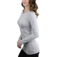 thumbnail image 3 of ToBeInStyle Women's Long Sleeve Round Crew Neck T-Shirt, 3 of 3