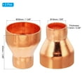 thumbnail image 2 of Uxcell 1 3/8" to 5/8" ID Copper Reducer, 2pcs Copper Reducing Coupling Pressure Fitting Pipe Tube Connector Adapter, 2 of 5