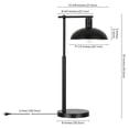 thumbnail image 3 of Evelyn&Zoe Conan 25" Transitional Metal Table Lamp with Black Bowl Metal Shade, 3 of 6