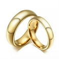 thumbnail image 5 of 4/6mm Tungsten Engagement Band Men Women's 18K Gold Filled Jewelry Couple Rings, 5 of 5