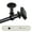 Black, variant on Pedestal Ceiling 1" Curtain Rod/ Room Divider 28-48 inch - Black