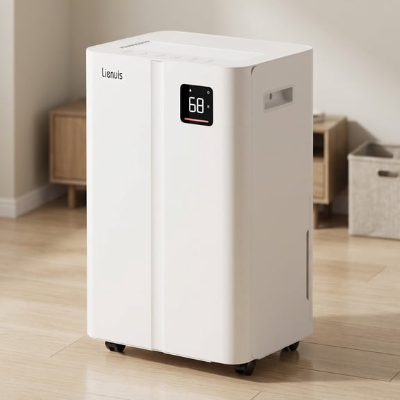 Lienuis 50 Pint Dehumidifier for basement & Home with Drain Hose Covers up to 4500 Sq. ft Dehumidifiers for Bedroom, Quiet 40dB Auto Defrost
