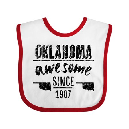 

Inktastic Oklahoma Awesome Since 1907 Gift Baby Boy or Baby Girl Bib