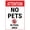 Warning Sign 1, variant on Warning Pool Rules No Pets in Pool Area Sign 8"x12" - Metal Aluminum Decor for Pool Home Business Outdoor