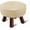 White, variant on Small Foot Stool 13in, Round Faux Leaher Ottoman Foot Rest for Living Room, Under Desk Footstool Foot Rest with Non-Skid Rubber Legs for Bedroom, Entryway, 13''L x 13''W x 10.2''H, White
