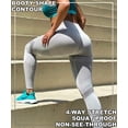 thumbnail image 5 of QRIC Womens Seamless Butt Lift Leggings High Waisted Yoga Pants Ribbed Workout Slimming Tights, 5 of 6