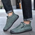 thumbnail image 6 of Mens Casual Ankle Boots Slip Resistant Comfortable Lightweight Loafers Mid Vintage Walking Driving Shoes Green 12 US, 6 of 7