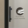 thumbnail image 5 of Frameless Shower Door 24"x 72" Pivot Shower Door, Matte Black Aluminum Frame, Half Frame ,1/4"(6mm) Tempered Glass Explosion Proof Film,Sliding Shower Door, 5 of 20