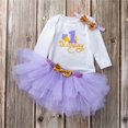 thumbnail image 6 of Tkrady Baby Girls' Clothing Sets New Holiday Long Sleeve Tops Four Layer Skirt with Headband 3 Pieces Set, Sizes 0-24 Months, 6 of 7
