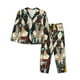 thumbnail image 1 of Fotbe Colorful Bulldog Duo Conjunto de Pijama de Manga Larga para Mujer con Estampado, Ropa de Dormir de 2 Piezas, Conjunto de Casa Suave y Cómodo con Bolsillos-X-Large, 1 of 7