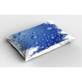 thumbnail image 2 of Ambesonne Grunge Pillow Sham 2 Pack, Bubble Water Rain Drop, 36"x20", Violet Blue, 2 of 3