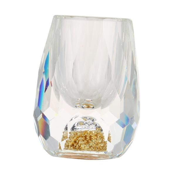 2x Vaso de Cristal Vaso de Lámina de píritus Cristal Diamante Corte de Espejo para Reuniones Familiares Fiestas Sunnimix Utensilios de licor