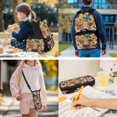 thumbnail image 2 of KUIFORTI Cow Sunflower Backpack and Lunch Box, 4Pcs Kids School Bag Set for Elementary Primary Middle School, Girls Boys Bookbag with Pencil Case Water Bottle Sleeve, 2 of 7