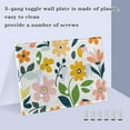 thumbnail image 3 of Yayeee Toggle Light Switch Wall Plate 2-Gang 4.56"x4.48" Decorative Outlet Cover, Retro Yellow Floral, 3 of 7