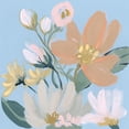 thumbnail image 3 of Goldberger, Jennifer 20x20 Black Modern Framed Museum Art Print Titled - Bouquet on Blue I, 3 of 5