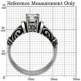 thumbnail image 2 of Luxe Jewelry Designs Stainless Steel Women's Solitaire Ring with Cubic Zirconia - Size 9 (Pack of 2), 2 of 4