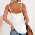 thumbnail image 4 of Lindreshi Tank Tops for Women Clearance Women's Fashion Casual Summer Sling Solid Color Sleeveless Lace V-Neck Top, 4 of 6