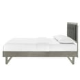 thumbnail image 6 of Platform Bed Frame, King Size, Wood, Grey Gray, Modern Contemporary Urban Design, Bedroom Master Guest Suite, 6 of 10