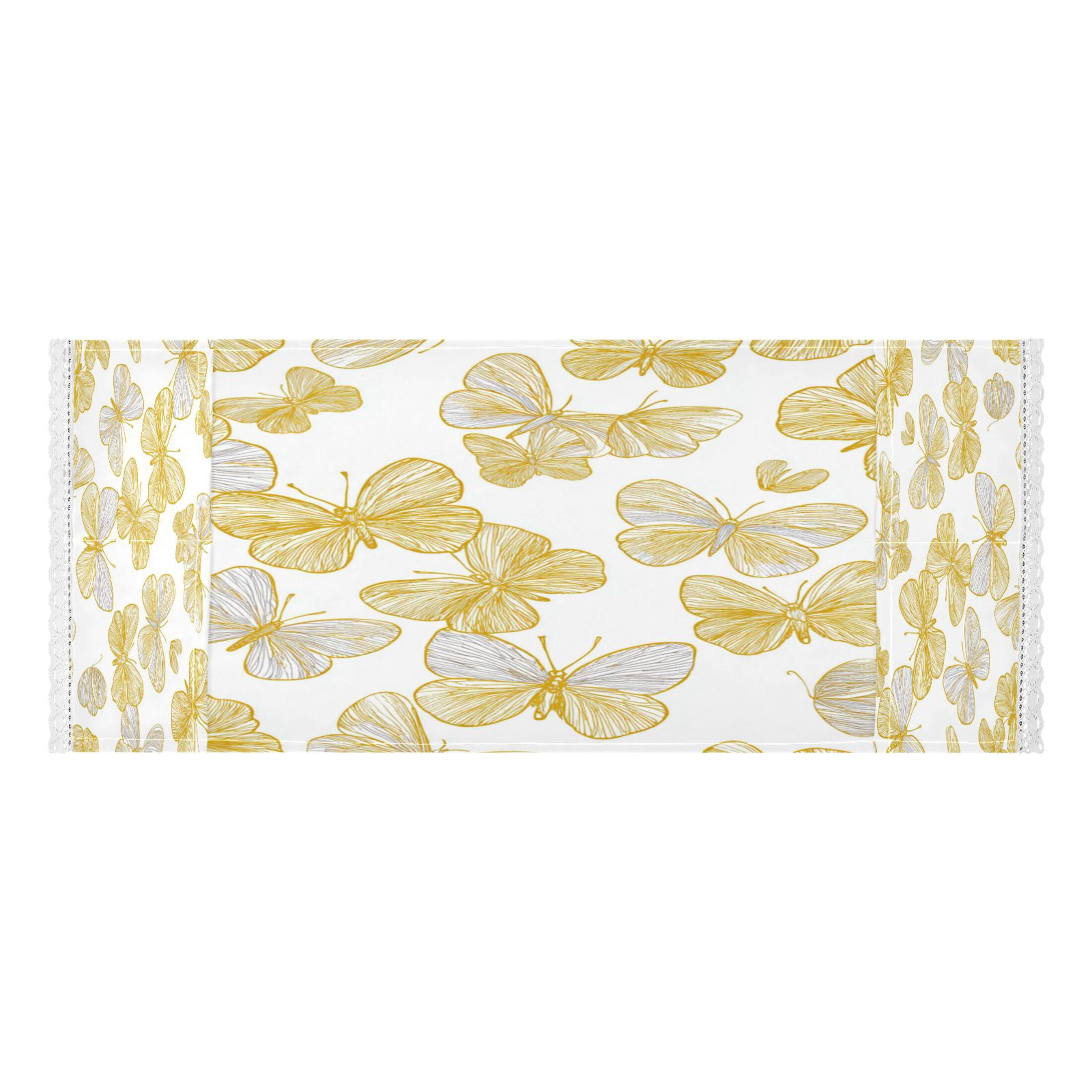Wobogo Golden Butterfly Floral Washing Machine Cover Dustproof Washer Dryer Cover Waterproof Laundry Room Decorative Protector