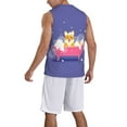 thumbnail image 5 of Easygdp Dog Washes in a Pink Bath Men's Mesh Basketball Jersey Quick Drying Sleeveless Shirts Fitted Muscle Tank Tops Sport Round Neck T-Shirt - Medium, 5 of 9